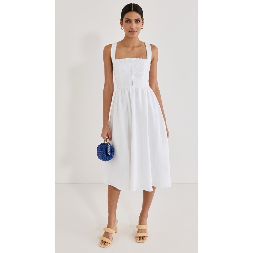 Reformation Tagliatelle Linen Midi Dress